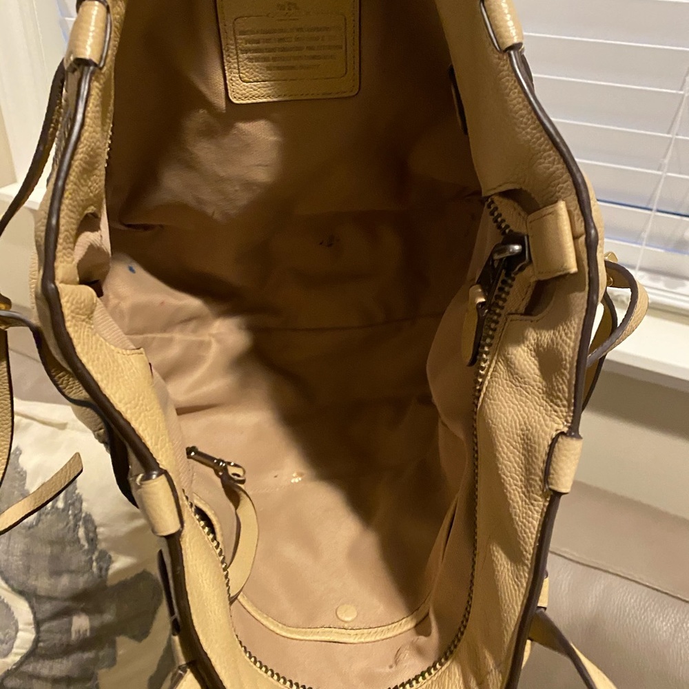 Tan coach purse